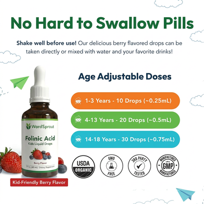 WordSprout Kids Folinic Acid Drops